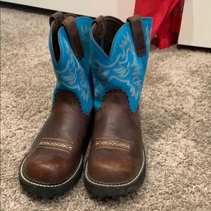 Blue cowboy boots